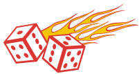 flaming dice