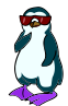 penquin with sunglasses