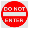 do not enter