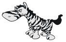 cartoon zebra